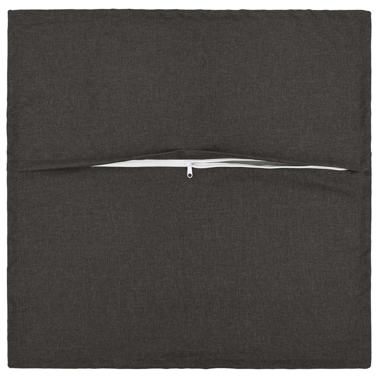 Cushion with Pillow HOUTEN 2 pcs Dark Grey Faux Linen