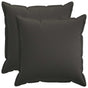 Cushion with Pillow HOUTEN 2 pcs Dark Grey Faux Linen