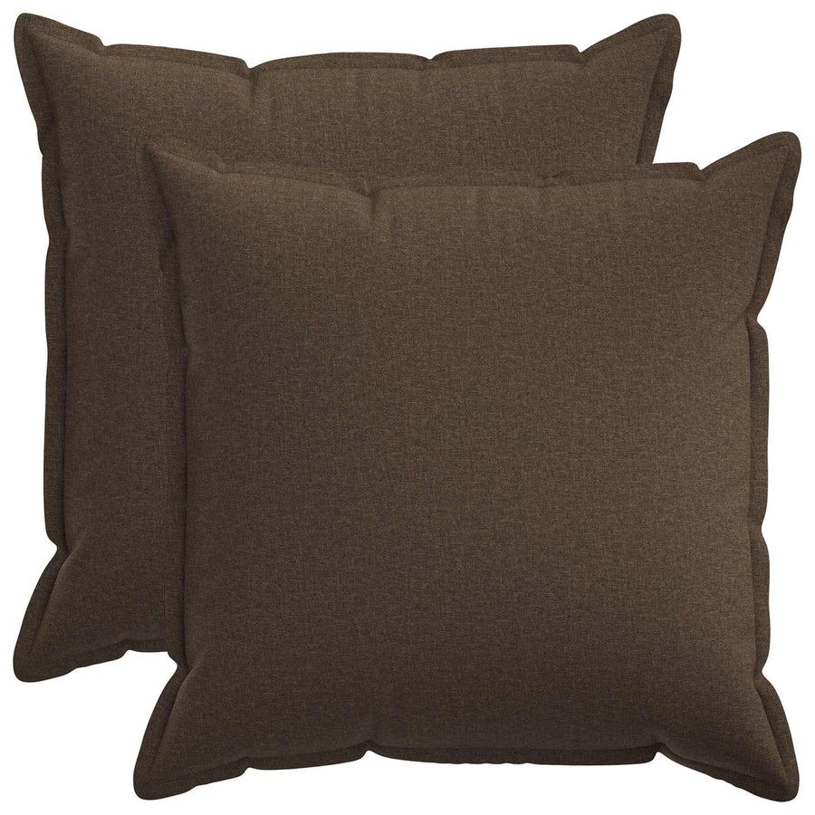 Cushion 2 pcs HOUTEN Taupe 55 x 55 cm Faux Linen