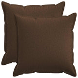 Cushion with Pillow HOUTEN 2 pcs Brown Faux Linen