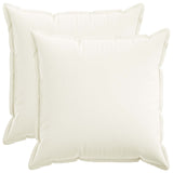 Cushion with Pillow HOUTEN 2 pcs White Faux Linen