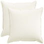 Cushion with Pillow HOUTEN 2 pcs White Faux Linen