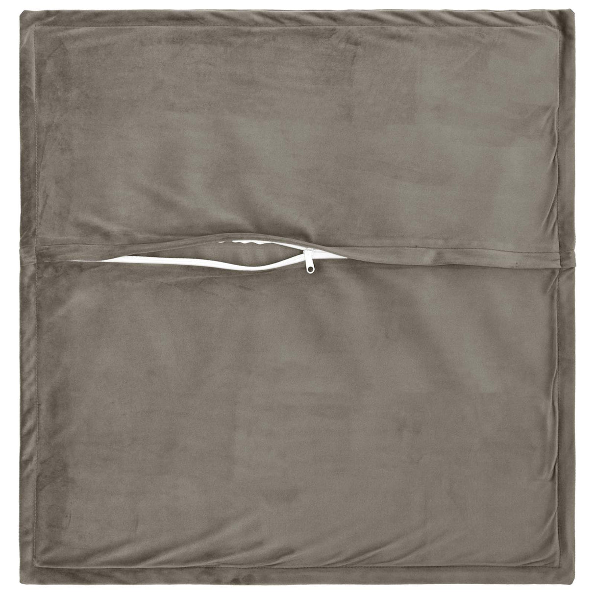 Cushion with Pillow HOUTEN 2 pcs Light Grey Velvet
