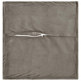 Cushion with Pillow HOUTEN 2 pcs Light Grey Velvet - Top-Down View