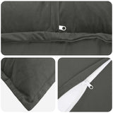Cushion with Pillow HOUTEN 2 pcs Dark Grey Velvet