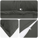 Cushion with Pillow HOUTEN 2 pcs Dark Grey Velvet