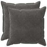 Cushion with Pillow HOUTEN 2 pcs Dark Grey Velvet - Front View