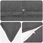 Cushion with Pillow HOUTEN 2 pcs Light Grey Faux Linen