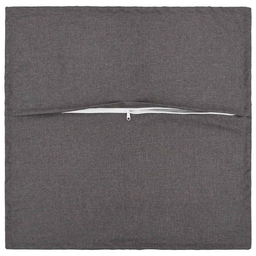 Cushion with Pillow HOUTEN 2 pcs Light Grey Faux Linen