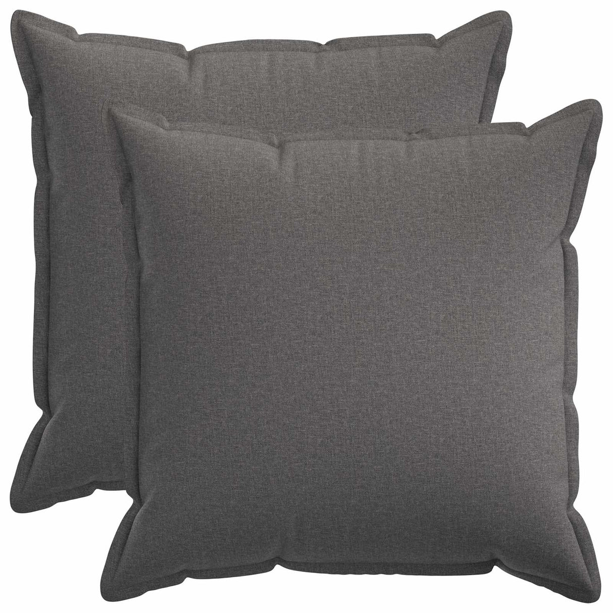 Cushion with Pillow HOUTEN 2 pcs Light Grey Faux Linen