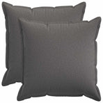 Cushion with Pillow HOUTEN 2 pcs Light Grey Faux Linen
