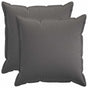 Cushion with Pillow HOUTEN 2 pcs Light Grey Faux Linen
