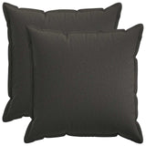 Cushion with Pillow HOUTEN 2 pcs Dark Grey Faux Linen