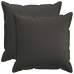 Cushion with Pillow HOUTEN 2 pcs Dark Grey Faux Linen