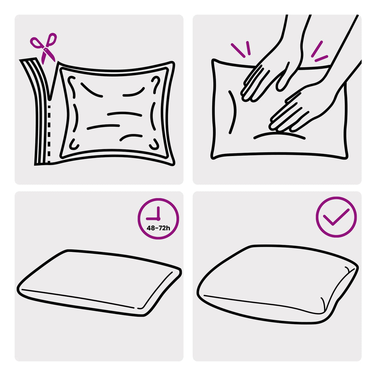 Cushion with Pillow HOUTEN 2 pcs Cream Faux Linen