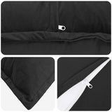 Cushion with Pillow HOUTEN 2 pcs Black Velvet