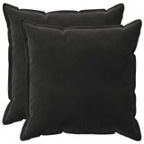 Cushion with Pillow HOUTEN 2 pcs Black Velvet - Front View