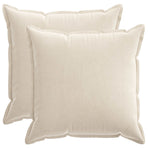 Cushion 2 pcs HOUTEN Cream 65 x 65 cm Chenille Fabric