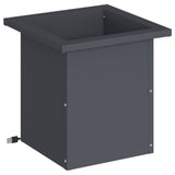 Garden Planter with LED Antracite 30 x 30 x 30 cm Steel - Top-Down View