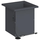 Garden Planter with LED Antracite 30 x 30 x 30 cm Steel