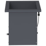 Garden Planter with LED Antracite 30 x 30 x 30 cm Steel