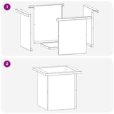 Garden Planter with LED 2 pcs Antracite 30 x 30 x 30 cm Steel - Extra Image