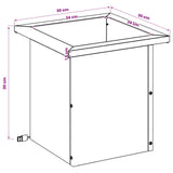 Garden Planter with LED 2 pcs Antracite 30 x 30 x 30 cm Steel