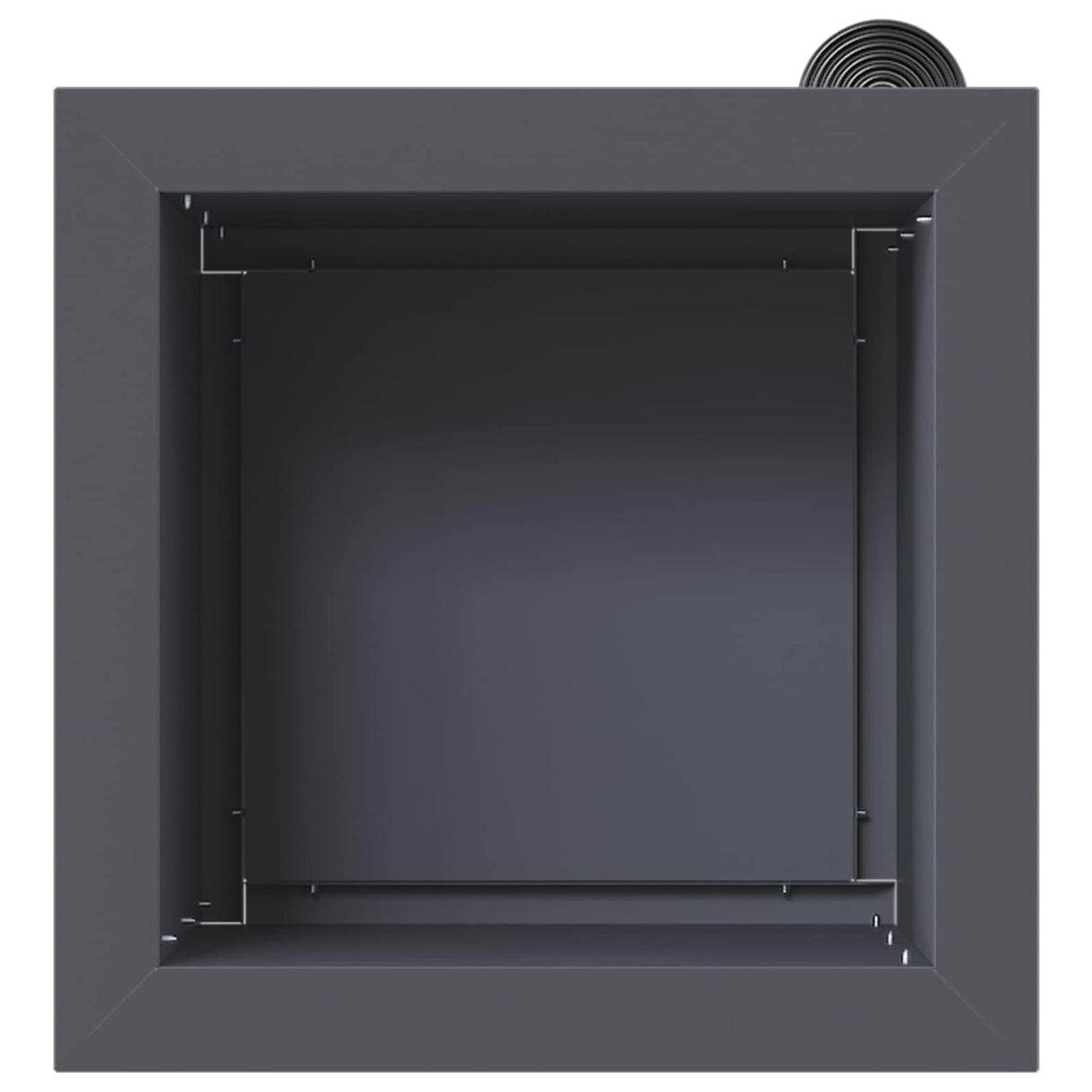 Garden Planter with LED 2 pcs Antracite 30 x 30 x 30 cm Steel