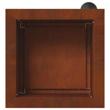 Garden Planter with LED Rusty 30 x 30 x 30 cm Weathering Steel - Low Angle