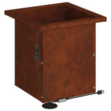 Garden Planter with LED 2 pcs Rusty 30 x 30 x 30 cm - 45-Degree Angle