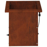 Garden Planter with LED 2 pcs Rusty 30 x 30 x 30 cm - Top-Down View