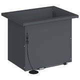 Garden Planter with LED Antracite 30 x 40 x 30 cm Steel