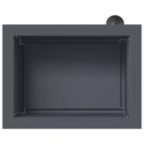 Garden Planter with LED Antracite 30 x 40 x 30 cm Steel