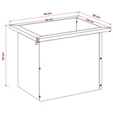 Garden Planter with LED 2 pcs Antracite 30 x 40 x 30 cm Steel