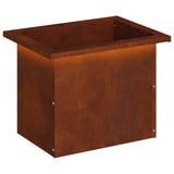 Garden Planter with LED Rusty 30 x 40 x 30 cm Weathering Steel