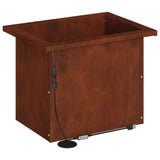Garden Planter with LED Rusty 30 x 40 x 30 cm Weathering Steel - Close-Up Angle