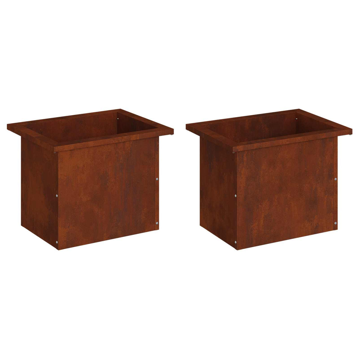 Garden Planter with LED 2 pcs Rusty 30 x 40 x 30 cm