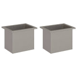 Garden Planter with LED 2 pcs Rusty 30 x 40 x 30 cm