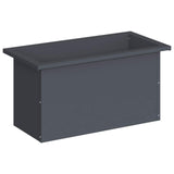 Garden Planter with LED Antracite 30 x 60 x 30 cm Steel - Side View