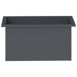 Garden Planter with LED Antracite 30 x 60 x 30 cm Steel
