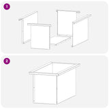 Garden Planter with LED 2 pcs Antracite 30 x 60 x 30 cm Steel - Extra Image