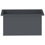 Garden Planter with LED 2 pcs Antracite 30 x 60 x 30 cm Steel