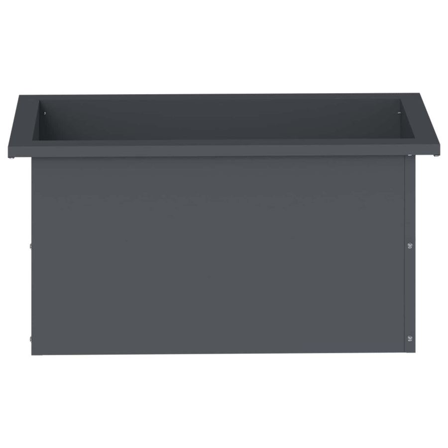 Garden Planter with LED 2 pcs Antracite 30 x 60 x 30 cm Steel
