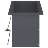 Garden Planter with LED 2 pcs Antracite 30 x 60 x 30 cm Steel