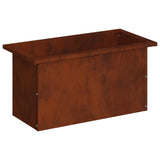 Garden Planter with LED Rusty 30 x 60 x 30 cm Weathering Steel - Side View