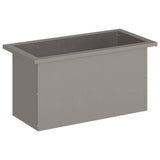 Garden Planter with LED Rusty 30 x 60 x 30 cm Weathering Steel - Top-Down View