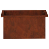 Garden Planter with LED 2 pcs Rusty 30 x 60 x 30 cm