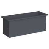 Garden Planter with LED Antracite 30 x 80 x 30 cm Steel - Top-Down View