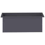 Garden Planter with LED Antracite 30 x 80 x 30 cm Steel