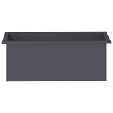 Garden Planter with LED Antracite 30 x 80 x 30 cm Steel - 45-Degree Angle